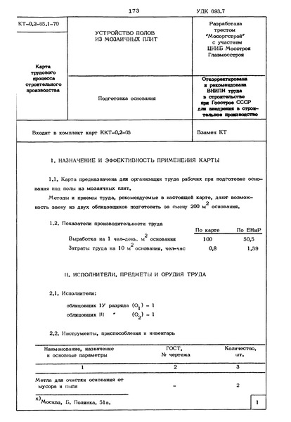 КТ 0.2-65.1-70 Подготовка основания