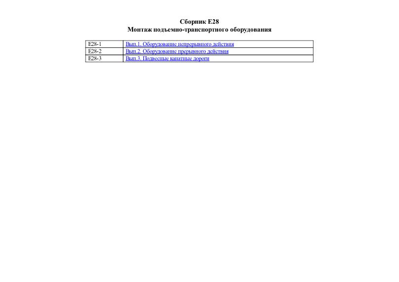  Сборник Е28 Монтаж подъемно-транспортного оборудования