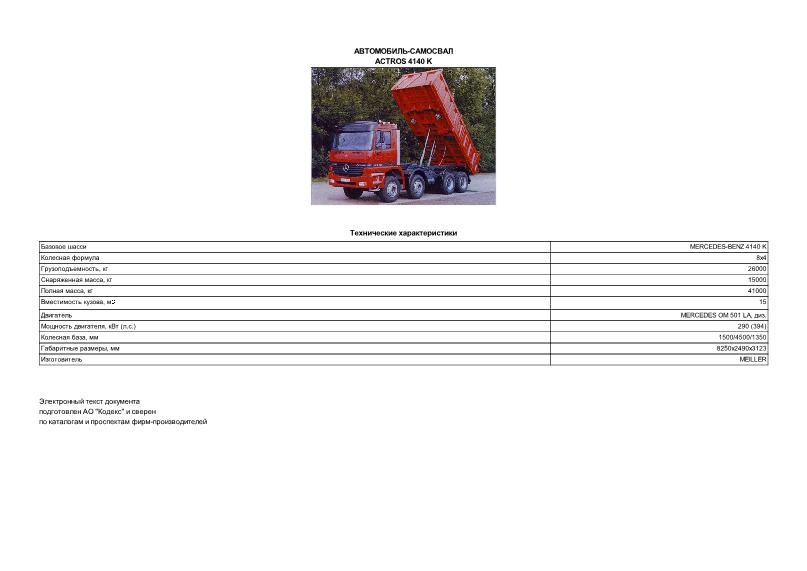    - ACTROS 4140 K