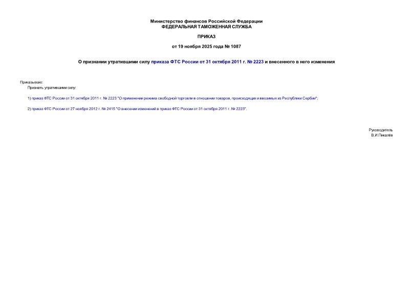  1087         31  2011 .  2223     