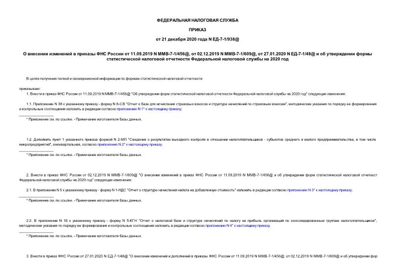  -7-1/938@         11.09.2019 N -7-1/456@,  02.12.2019 N -7-1/609@,  27.01.2020 N -7-1/48@            2020 