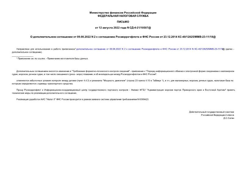  -4-21/10507@     09.08.2022 N 2        23.12.2014 -40/12825/-23-11/18@