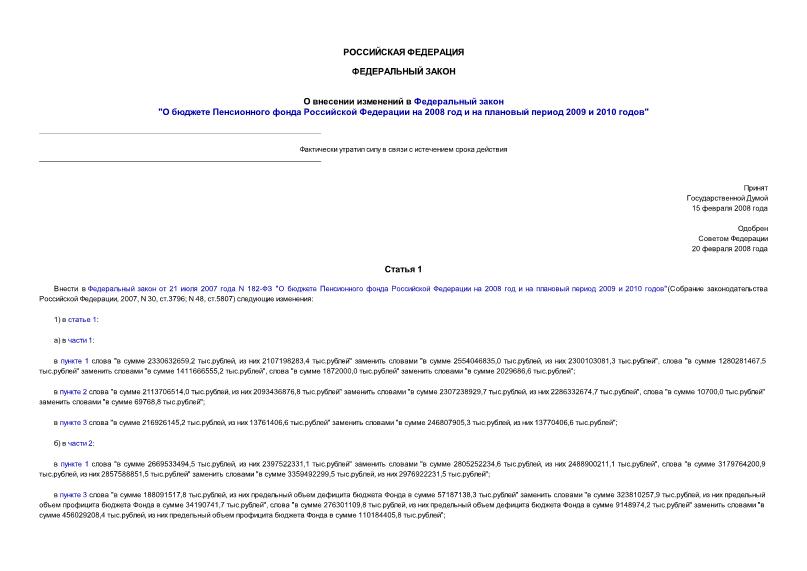 Федеральный закон 15-ФЗ О внесении изменений в Федеральный закон 
