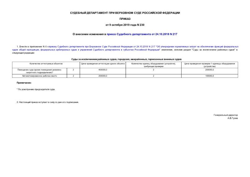         24.10.2018 N 217