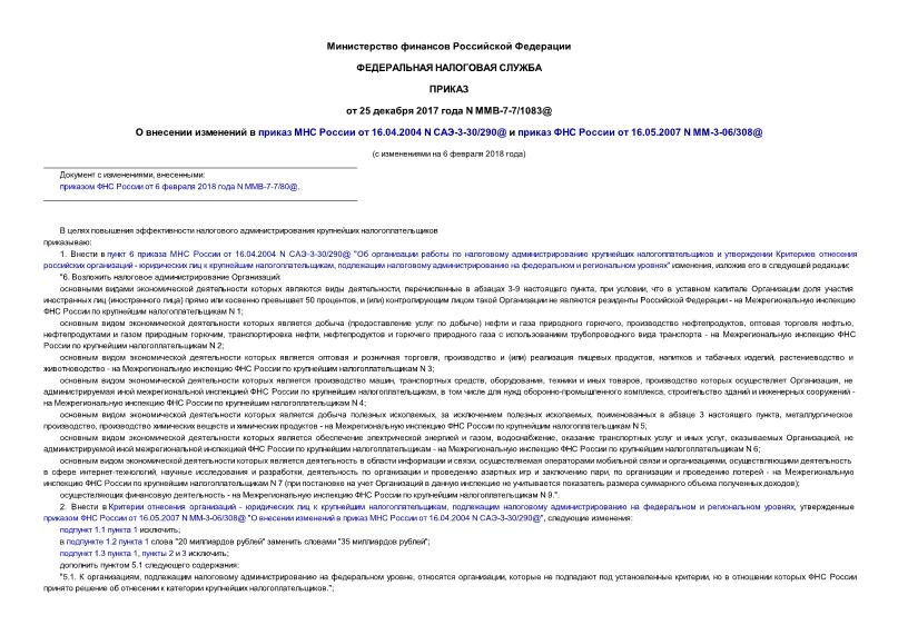         16.04.2004 N -3-30/290@      16.05.2007 N -3-06/308@